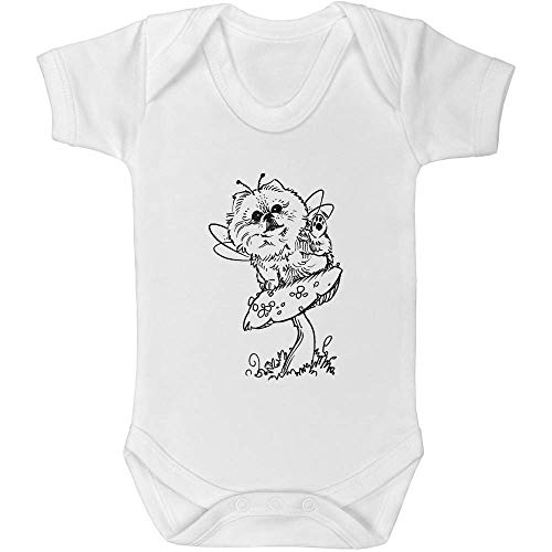 Azeeda 0-3 Month 'Fairy Dog On Mushroom' Baby Grow / Bodysuit (GR00050473)
