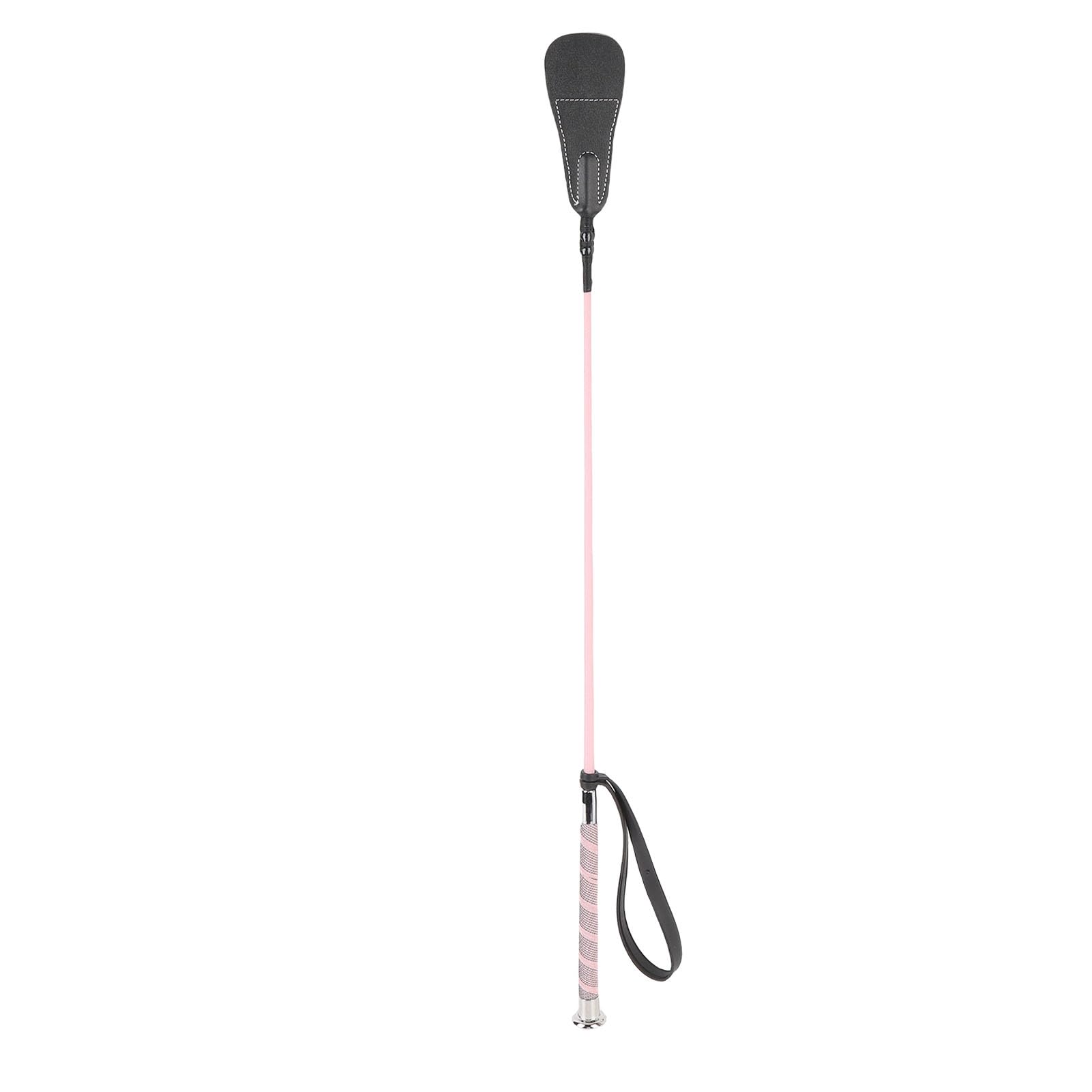 Wakects Látigo para Montar, Látigo para Doma de Caballos, 68 Cm, Fibra de PC y Cuero con Antideslizante, Correa de Goma para la Muñeca para Control de la Palma en Entrenamiento de Equitación y Uso
