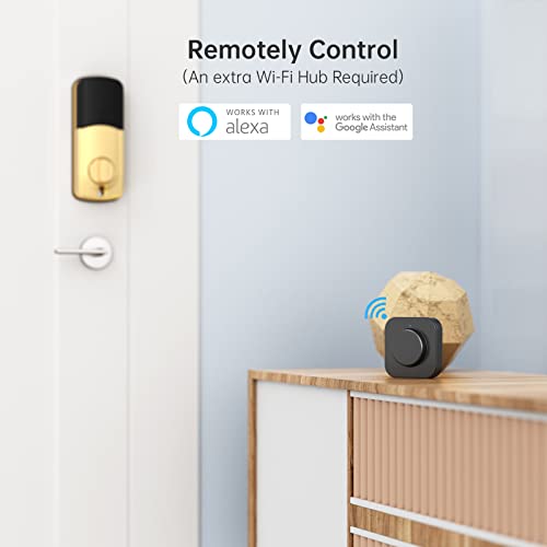 Smart Lock Smonet Bluetooth Keyless Entry Keypad Smart Deadbolt-Fingerprint Electronic Deadbolt Door Lock, Remote Ekeys Sharing, Easy To Install For Homes And Hotel Works With Alexa Google Assistant #TOP4