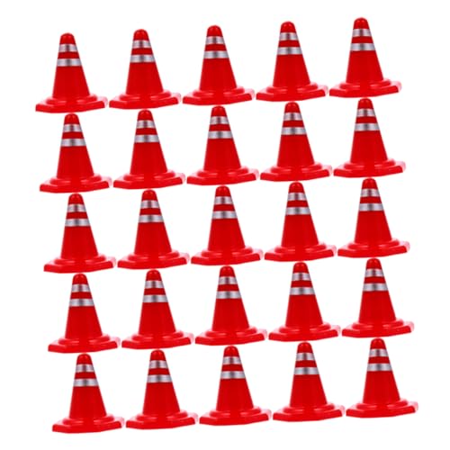 Abaodam 25pcs Plastic Road Cones Driving Cones for Road Sign Toys Simulation Kit for Boys and Girls