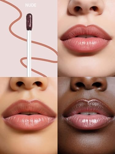 Image of Lip Stain Peel Off Lip Liner Stain with Tweezer, Long Lasting Matte Lip Tint Tattoo, Highly Pigmented Color Lip Makeup, Waterproof Lipstick, Transfer-proof Lipstain for Women, Nude