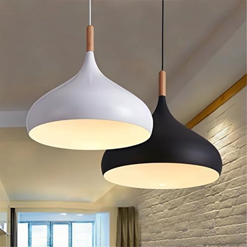 Image of twixle Aluminium Ceiling Light, Circular Shape Hanging Light for Dining Table, Living Room, Bedroom, Restaurant, Office, Cafe, White Pendant Lamp (White Pendant) (Pack of 1) (Without Bulb)