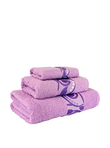 Flor De Algodón Set Toalla 3 Uds. Dora 400 G Lila 30X50/ 50X100/ 100X150 cm Cover