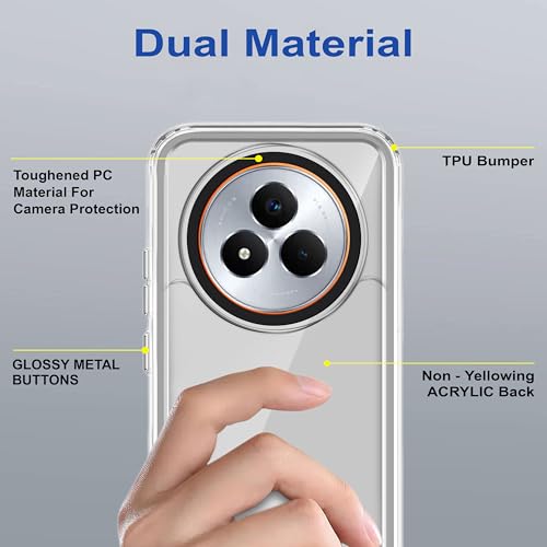 Image of Zapcase Back Case Cover for Realme Narzo 80 Pro 5G | Compatible for Realme Narzo 80 Pro 5G Back Cover | Case Cover with Camera Protection | (TPU + PC | Transparent)