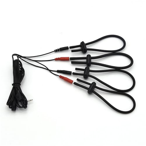 Image of Electric Shock Bondage Training Masturbation Penis Ring Winding Exercise Endurance Trainer Electric Shock Cock Ring Male Bondage Penis Ring