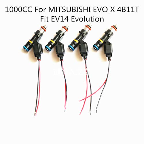 Set 4X 1000cc fuel injector For MITSUBISHI EVO X 4B11T Fit EV14 Evolution