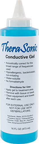 TheraSonic Ultrasound Gel - Conductive Gel for Fetal Doppler Baby Heartbeat Monitor, Therapeutic Ultrasound and More  16-oz. Bottle