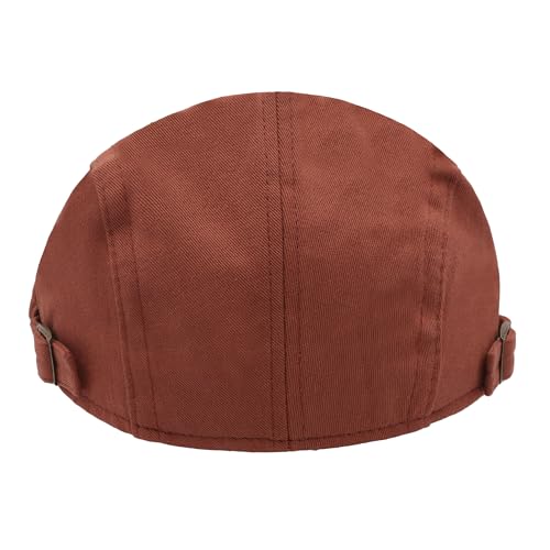Image of ZLYC Men Cotton Flat Cap Summer Scally Ivy Gatsby Newsboy Beret Driver Cabbie Hunting Hat