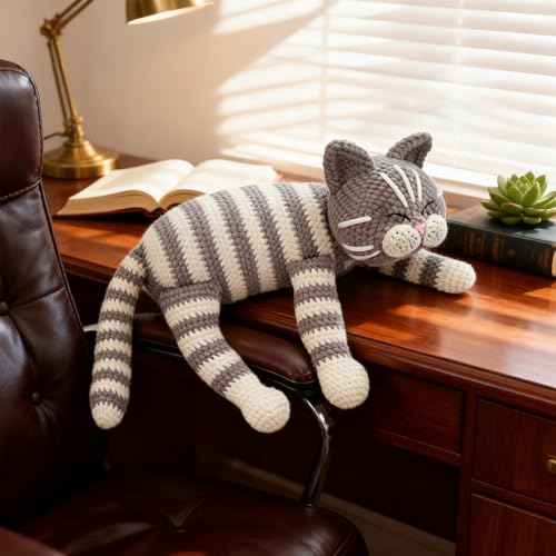 Kit crochet débutant complet pour crocheter un mignon chat en laine - 5