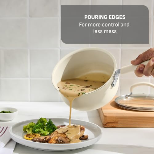 Image of T-fal Ultimate Non-Stick, 14 Piece Pots and Pans Cookware Set, Beige