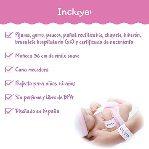 image for JC Toys - La Newborn | 10 Piece Layette Deluxe Rocking Crib Gift Set |