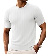 PJ PAUL JONES Men's T-Shirts Crewneck Short Sleeve Tee Textured Knit Pullover Tops