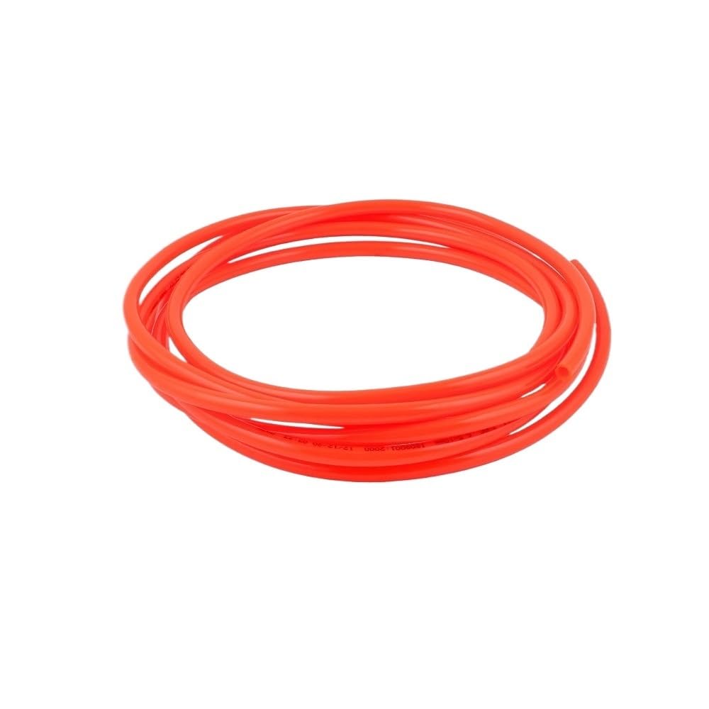 Sylale Red 5 Meters Pu Polyurethane Tube 8Mm Od 5Mm Id Orange Pneumatic System Hose(Red)