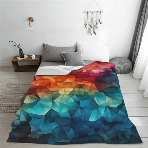 Couverture flanelle imprimée 203x152 cm multicolore en microfibre légère pour canapé - 6