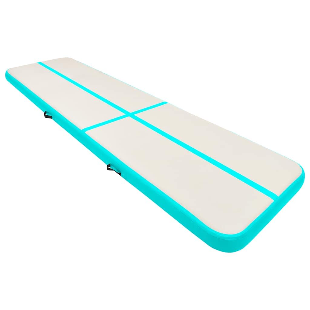 Mata Gimnastyczna 300x100x10 cm, PVC, Zielona, z Pompką