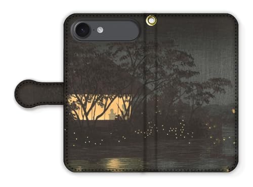 手帳型 iPhone17 Air互換 スマホケース 【世界の名画】 小林清親 ☆新版画☆ 日本画 浮世絵 絵画 芸術 アート (天王寺下衣川)