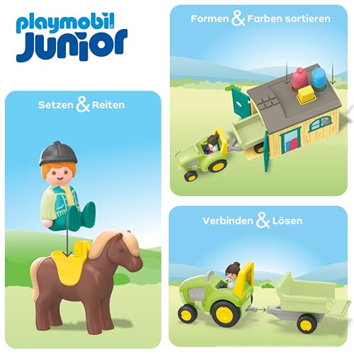PLAYMOBIL JUNIOR | Bauernhof-Abenteuer | nachhaltiges Spielzeug für Kinder ab 1 Jahr | 71656 – Ansicht 4