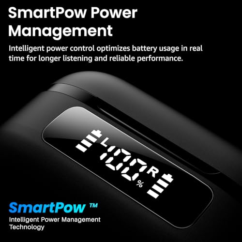 TOZO NC9 Hybrid Active Noise Cancelling Wireless Earbuds, 6 Mics ENC Clear Call, IPX8 Waterproof, in Ear Bluetooth 5.3 Headphones Stereo Bass Ear Buds 60H Playtime with LED Display 32 EQs via APP