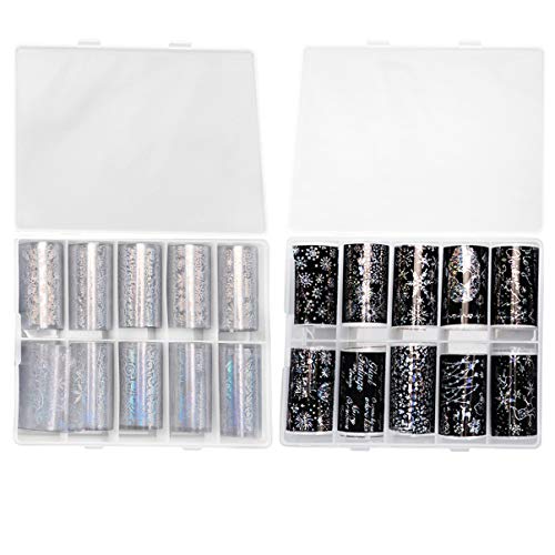 FRCOLOR 2 Boxen Weihnachten Nail Art Aufkleber Sternenhimmel Nagelfolie Transfer Kleber Aufkleber Maniküre Tipps für DIY Gesicht Körper Make-Up Dekorationen