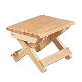 BJH Mini Klappstuhl aus Holz, tragbarer Klappstuhl aus Holz im Haushalt, Campingstuhl