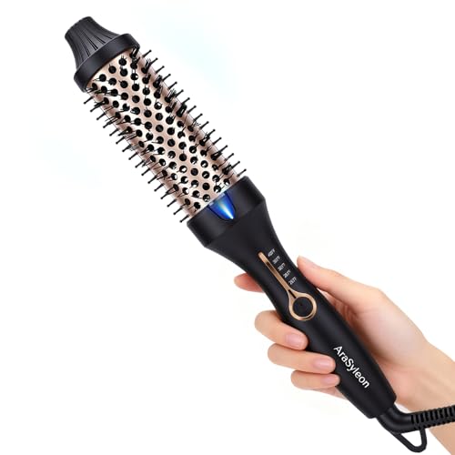 AraSylen Brosse Thermique avec Technologie Ionique – 5 Niveaux de Température (120-200°C) – Brosse Ronde 38mm pour Volume & Lissage – Chauffage en 30s,...