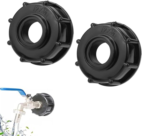 2 Pièces Adaptateur IBC Bouchon S60x6 - Connecteur de Réservoir IBC 3/4 Pouce - Adaptateur de...