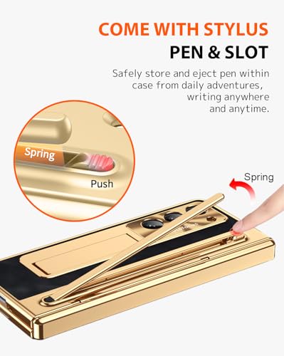 Coque Samsung Fold 6 avec support rétractable et protège-charnière NINKI - 2