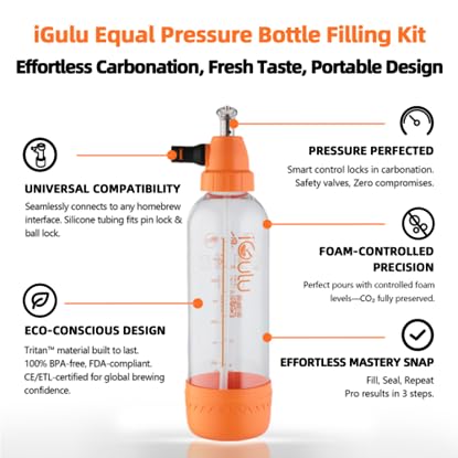iGulu Home Brew Bottle Set of 2 - Home Brew Equal Pressure Bottle