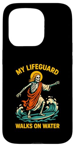 Jesus My Lifeguard Walks on Water Fun Y Christian Faith X}zP[X iPhone 15 Pro p