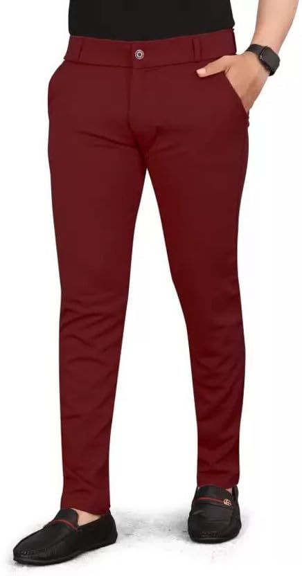 Image of Vanits Men's Slim Fit Casual Trousers Pack of 1
