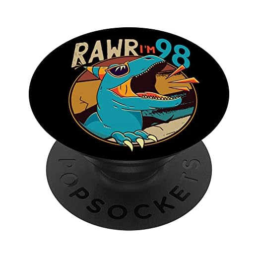 98 cumpleaños dinosaurio 98 años cumpleaños dinosaurio PopSockets PopGrip Intercambiable