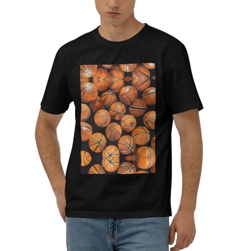 Camiseta de baloncesto naranja para hombre, Negro, XXL