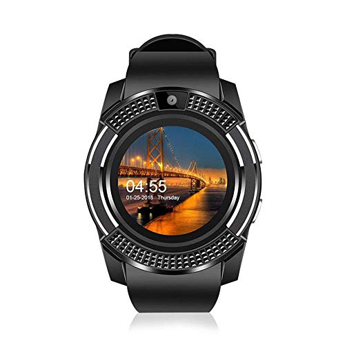 KOBWA Smart Watch,Touch Screen Wrist Watch with Camera/SIM Card Slot,Waterproof Pedometer Sedentary Reminder