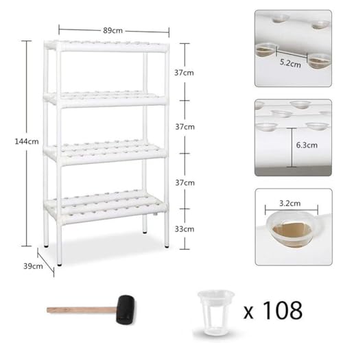 216-Site Vertical Hydroponic Grow Kit 4-Pojęty system z pompą do ziół wewnętrznych Leafy Greens Bezglebna przestrzeń ogrodnicza Oszczędność sadzenia domu