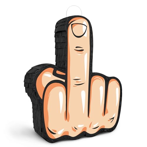 Middle Finger Pinata, Funny Piñata Mexican Pinatas for Birthday Party 30th 40th 50th 60th Middle Finger Adult Party Favors Funny Gifts Decorations