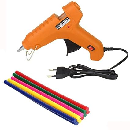W WADRO Fiber Orange 100 Watt with On Off Switch Indicator and 10 Colored Glue Sticks