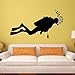 Taucher Wandtattoo Vinyl Wanddekoration Marine Style Dekorative Vinyl Aufkleber 54X50Cm