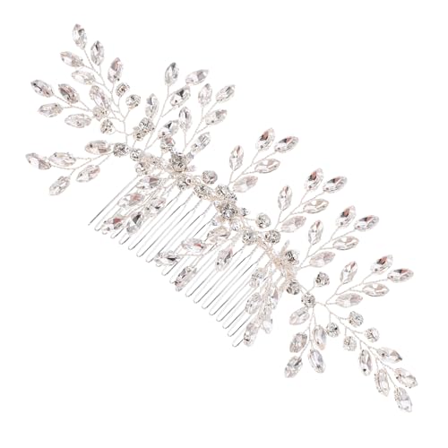 FRCOLOR 3 Peças Pente De Cabelo Acessórios De Cabelo Joias De Cabelo De Noiva Com Strass Acessórios