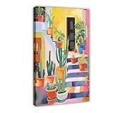 Leinwandposter mit Vintage-Blumenmuster, indigene Volkskunst, Peru, Wandkunst, Dekor, Bild, Gemälde für Wohnzimmer, Schlafzimmer, Dekoration, 20 x 30 cm