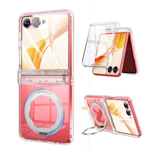 Galaxy Z Flip7 P[X NA MagSafeΉ 360°]X^h qWی ̌^tBt Gunwon X}zP[X MNV[ Z Flip7/SC-55F/SCG35  O }Olbg CX[dΉ