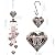 Nowpis Outdoor Heart-Shaped Wind Chimes, Romantic Valentine's Day Decor with 4 Heart Pendants and Bells, Valentines Day Gifts, Decorative Copper Windchimes, Unique Gifts for Her, Mom, Grandma