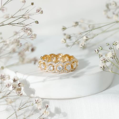 Certified Moissanite Diamond Thick Wedding Band, Classic Moissanite Eternity Ring, D-Vs1 Quality - With Jewelry Box3