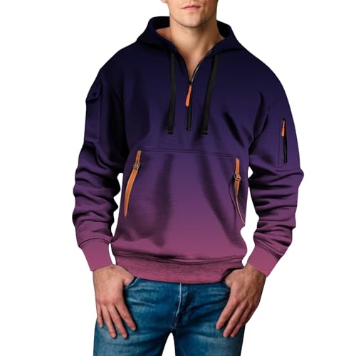Camisa sin mangas para hombre con capucha de flores moradas XL