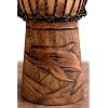 JIVE Djembe Drum African Bongo Congo Wood Drum Deep Carved Solid Mahogany Goat Skin Professional Quality 16 High (Dolphin)