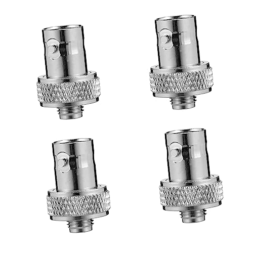 KICHOUSE 4 Piezas Adaptador de - Antena WiFi Conectores Antena TV Adaptador de satélite Estación de Radio adaptadores coaxiales bnc a SMA Adaptador Hembra Cobre niquelado Silver