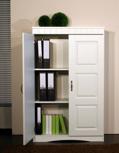 4132-2 Aktenschrank im Landhaus-Stil, in weiß