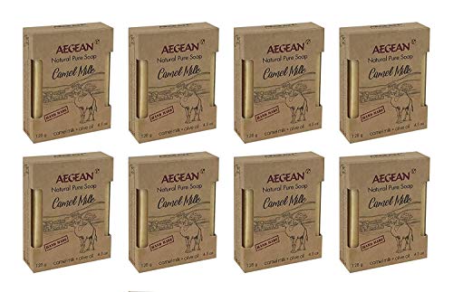 100% Natural Soap w/Organic Ingredients, Vegan, Moisturizing, Handmade, Scented w/Premium Essential Oils, Body Soap, Face Soap,and Bath Soap, Detox Spa Soap Bar Gift Set, 4.5oz (Camel Milk, Pack of 8)