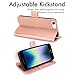 TECHGEAR iPhone SE 2022 5G /2020, iPhone 8/7/6 Leather Wallet Case, Flip Case Cover Card Holder, Stand, Wrist Strap, Rose Gold PU Leather, Magnetic Closure for iPhone SE 3 / SE 2 /iPhone 8 7 6 6s 4.7"