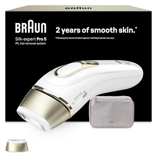 Braun IPL Silk-Expert Pro 5 at Home Hair Removal WhiteGold PL5137 | Alternative for Laser Hair Removal Includes Pouch Venus Razor Precision Head 2 Years of Smooth Skin Gift for Women product thumbnail 9