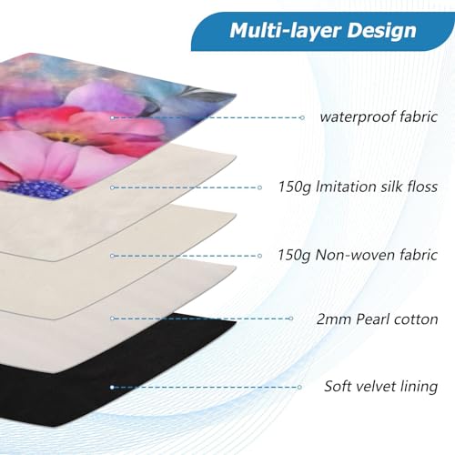 Funda para portátil 13-14 pulgadas con diseño de flores miniatura 4